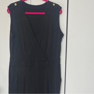 Sleeveless Black Jumpsuit with V-Neck